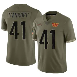 Men's Colson Yankoff Washington Commanders No.41 Limited 2022 Salute To Service Jersey - Olive