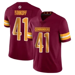 Men's Colson Yankoff Washington Commanders No.41 Limited Vapor Burgundy Jersey