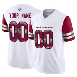 Men's Custom Washington Commanders No.00 Limited Vapor F.U.S.E. Jersey - White