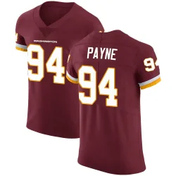 Men's Daron Payne Washington Commanders No.94 Elite Burgundy Team Color Vapor Untouchable Jersey