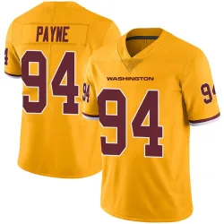 Men's Daron Payne Washington Commanders No.94 Limited Color Rush Jersey - Gold