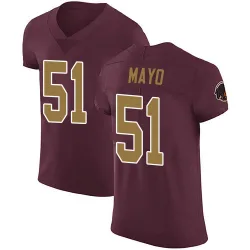 Men's David Mayo Washington Commanders No.51 Elite Burgundy Alternate Vapor Untouchable Jersey