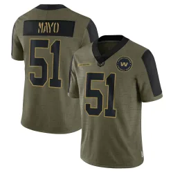 Men's David Mayo Washington Commanders No.51 Limited 2021 Salute To Service Jersey - Olive