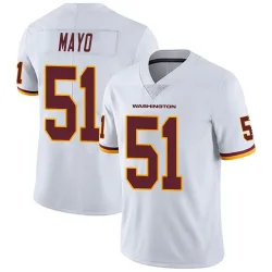 Men's David Mayo Washington Commanders No.51 Limited Vapor Untouchable Jersey - White