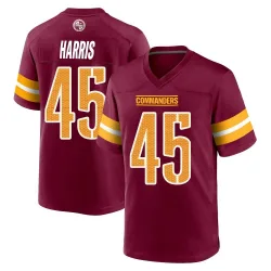 Men's De'Jon Harris Washington Commanders No.45 Game Burgundy Jersey
