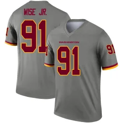 Men's Deatrich Wise Jr. Washington Commanders No.91 Legend Inverted Jersey - Gray