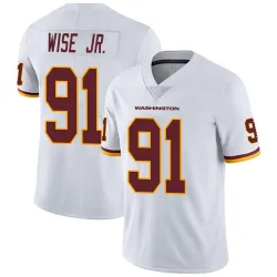 Men's Deatrich Wise Jr. Washington Commanders No.91 Limited Vapor Untouchable Jersey - White