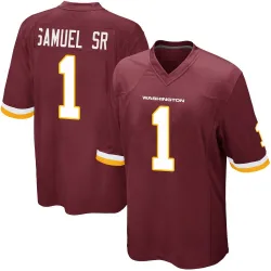 Men's Deebo Samuel Sr. Washington Commanders No.1 Game Burgundy Team Color Jersey