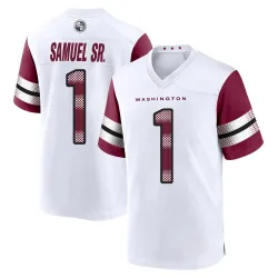 Men's Deebo Samuel Sr. Washington Commanders No.1 Game Jersey - White