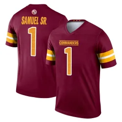 Men's Deebo Samuel Sr. Washington Commanders No.1 Legend Burgundy Jersey