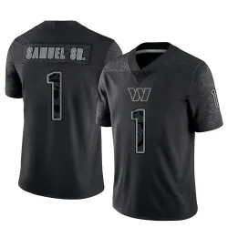 Men's Deebo Samuel Sr. Washington Commanders No.1 Limited Reflective Jersey - Black