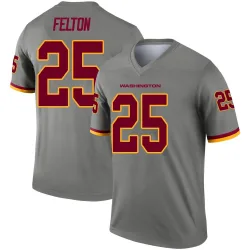 Men's Demetric Felton Washington Commanders No.25 Legend Inverted Jersey - Gray