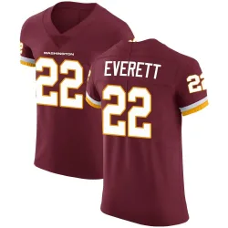Men's Deshazor Everett Washington Commanders No.22 Elite Burgundy Team Color Vapor Untouchable Jersey