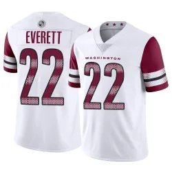 Men's Deshazor Everett Washington Commanders No.22 Limited Vapor Jersey - White