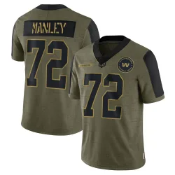 Men's Dexter Manley Washington Commanders No.72 Limited 2021 Salute To Service Jersey - Olive