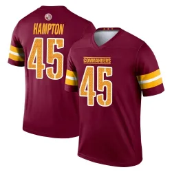 Men's Dominique Hampton Washington Commanders No.45 Legend Burgundy Jersey