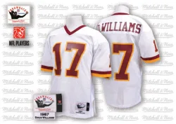 Men's Doug Williams Washington Commanders No.17 Authentic With 50TH Anniversary Patch Throwback Jersey - White