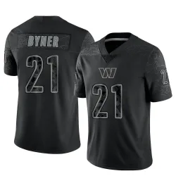 Men's Earnest Byner Washington Commanders No.21 Limited Reflective Jersey - Black