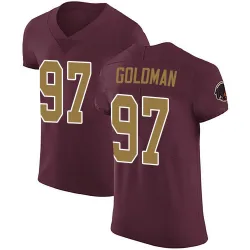 Men's Eddie Goldman Washington Commanders No.97 Elite Burgundy Alternate Vapor Untouchable Jersey