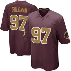 Men's Eddie Goldman Washington Commanders No.97 Game Burgundy Alternate Jersey