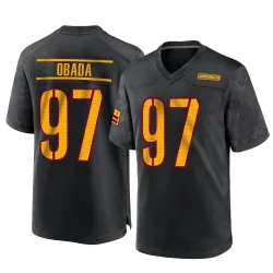 Men's Efe Obada Washington Commanders No.97 Game Alternate Jersey - Black