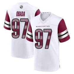 Men's Efe Obada Washington Commanders No.97 Game Jersey - White