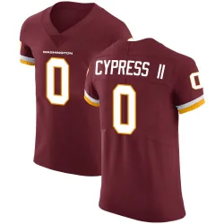 Men's Fentrell Cypress II Washington Commanders No.0 Elite Burgundy Team Color Vapor Untouchable Jersey