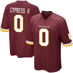 Men's Fentrell Cypress II Washington Commanders No.0 Game Burgundy Team Color Jersey