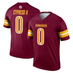 Men's Fentrell Cypress II Washington Commanders No.0 Legend Burgundy Jersey