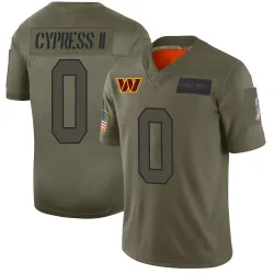 Men's Fentrell Cypress II Washington Commanders No.0 Limited 2019 Salute to Service Jersey - Camo