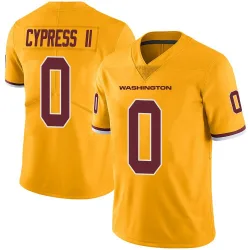 Men's Fentrell Cypress II Washington Commanders No.0 Limited Color Rush Jersey - Gold