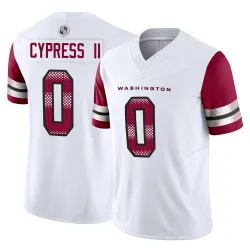 Men's Fentrell Cypress II Washington Commanders No.0 Limited Vapor F.U.S.E. Jersey - White