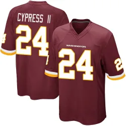 Men's Fentrell Cypress II Washington Commanders No.24 Game Burgundy Team Color Jersey