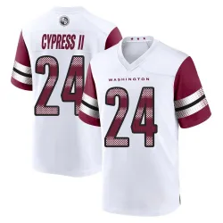 Men's Fentrell Cypress II Washington Commanders No.24 Game Jersey - White