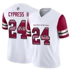 Men's Fentrell Cypress II Washington Commanders No.24 Limited Vapor F.U.S.E. Jersey - White