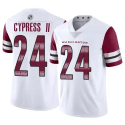 Men's Fentrell Cypress II Washington Commanders No.24 Limited Vapor Jersey - White
