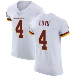 Men's Frankie Luvu Washington Commanders No.4 Elite Vapor Untouchable Jersey - White