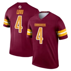 Men's Frankie Luvu Washington Commanders No.4 Legend Burgundy Jersey