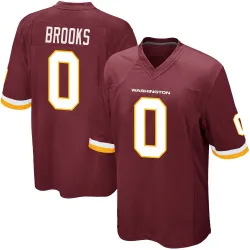 Men's Ja'Corey Brooks Washington Commanders No.0 Game Burgundy Team Color Jersey
