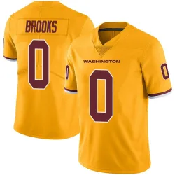 Men's Ja'Corey Brooks Washington Commanders No.0 Limited Color Rush Jersey - Gold