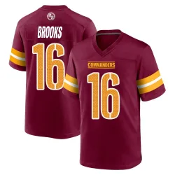 Men's Ja'Corey Brooks Washington Commanders No.16 Game Burgundy Jersey