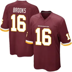 Men's Ja'Corey Brooks Washington Commanders No.16 Game Burgundy Team Color Jersey