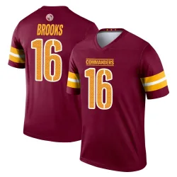 Men's Ja'Corey Brooks Washington Commanders No.16 Legend Burgundy Jersey