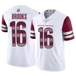 Men's Ja'Corey Brooks Washington Commanders No.16 Limited Vapor Jersey - White