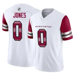 Men's Jacoby Jones Washington Commanders No.0 Limited Vapor F.U.S.E. Jersey - White