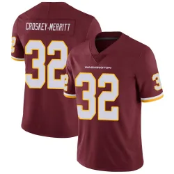 Men's Jacory Croskey-Merritt Washington Commanders No.32 Limited Burgundy Team Color Vapor Untouchable Jersey