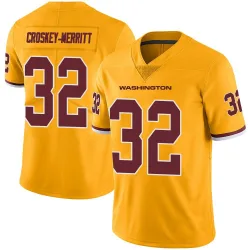 Men's Jacory Croskey-Merritt Washington Commanders No.32 Limited Color Rush Jersey - Gold