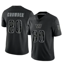 Men's Jamison Crowder Washington Commanders No.80 Limited Reflective Jersey - Black