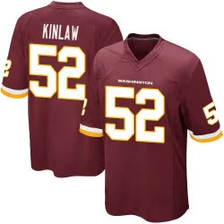 Men's Javon Kinlaw Washington Commanders No.52 Game Burgundy Team Color Jersey