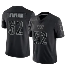 Men's Javon Kinlaw Washington Commanders No.52 Limited Reflective Jersey - Black